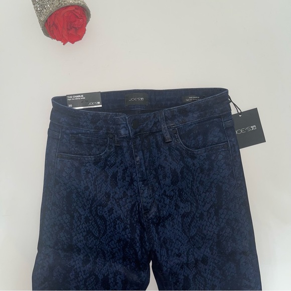Joe’s Snakeskin Pattern The Charlie High Rise Skinny Ankle Jeans - New With Tag - Picture 9 of 16